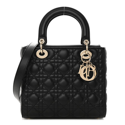 Christian Dior Lambskin Cannage Medium Lady Dior Black 1 of 15