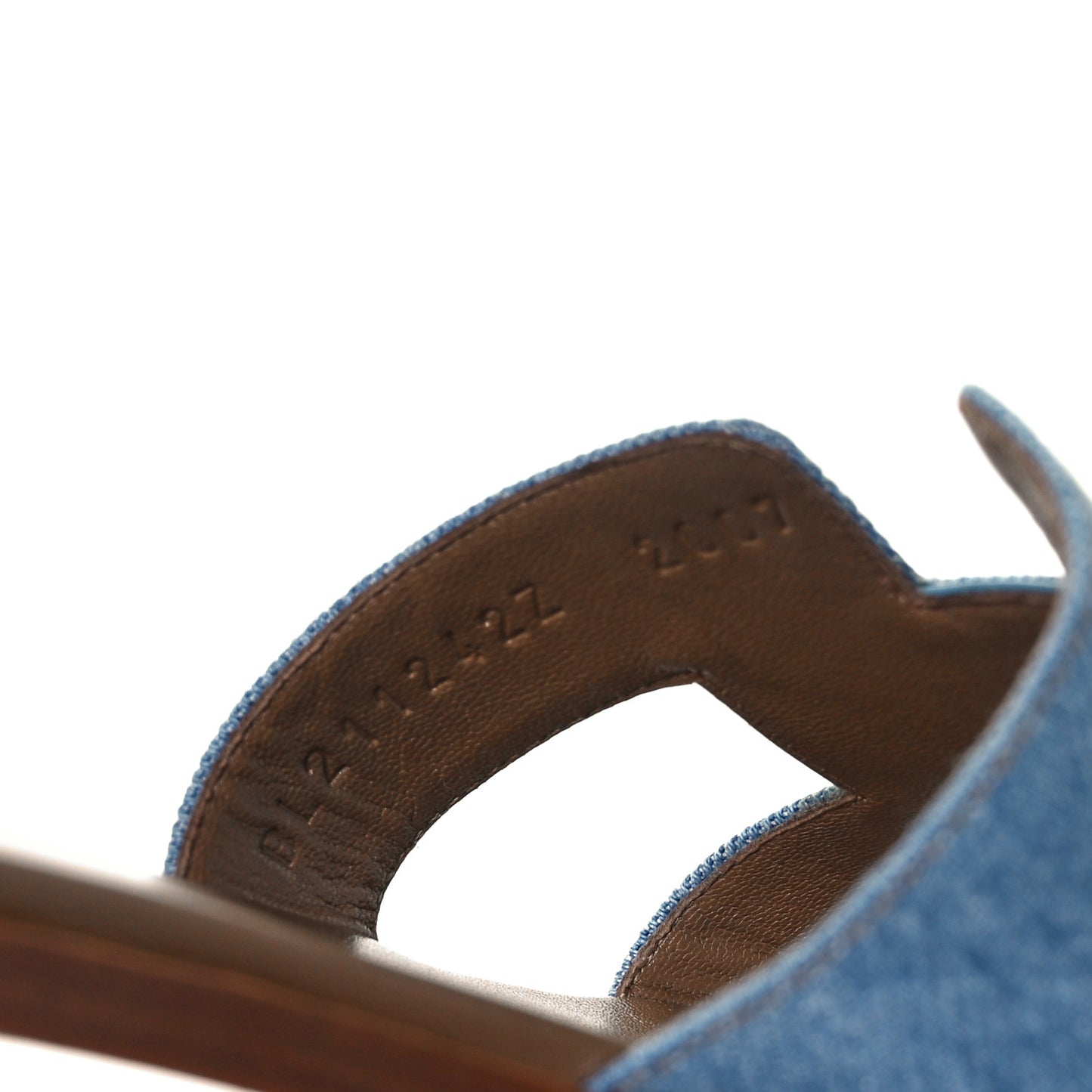 Denim Canvas Oran Sandals 37.5 Bleu Clair