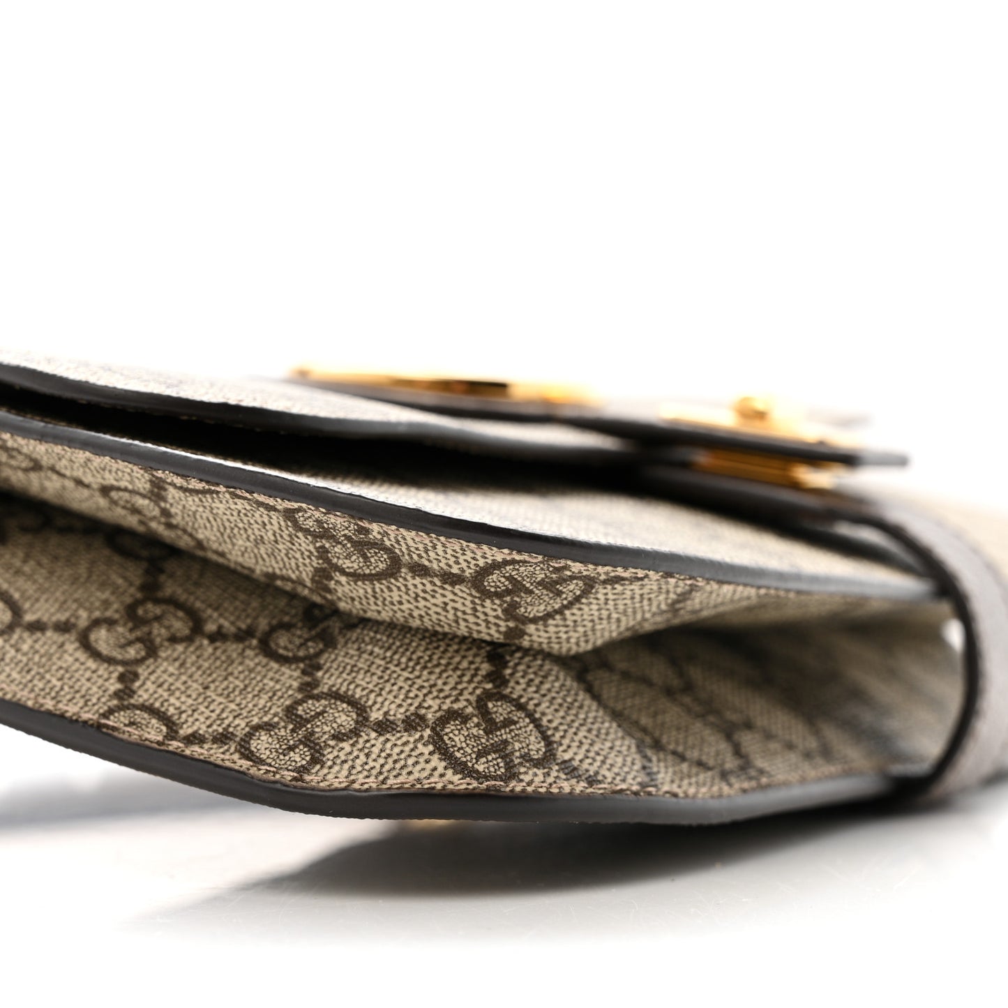 GG Supreme Monogram Textured Dollar Calfskin Blondie Belt Bag Beige Ebony New Acero