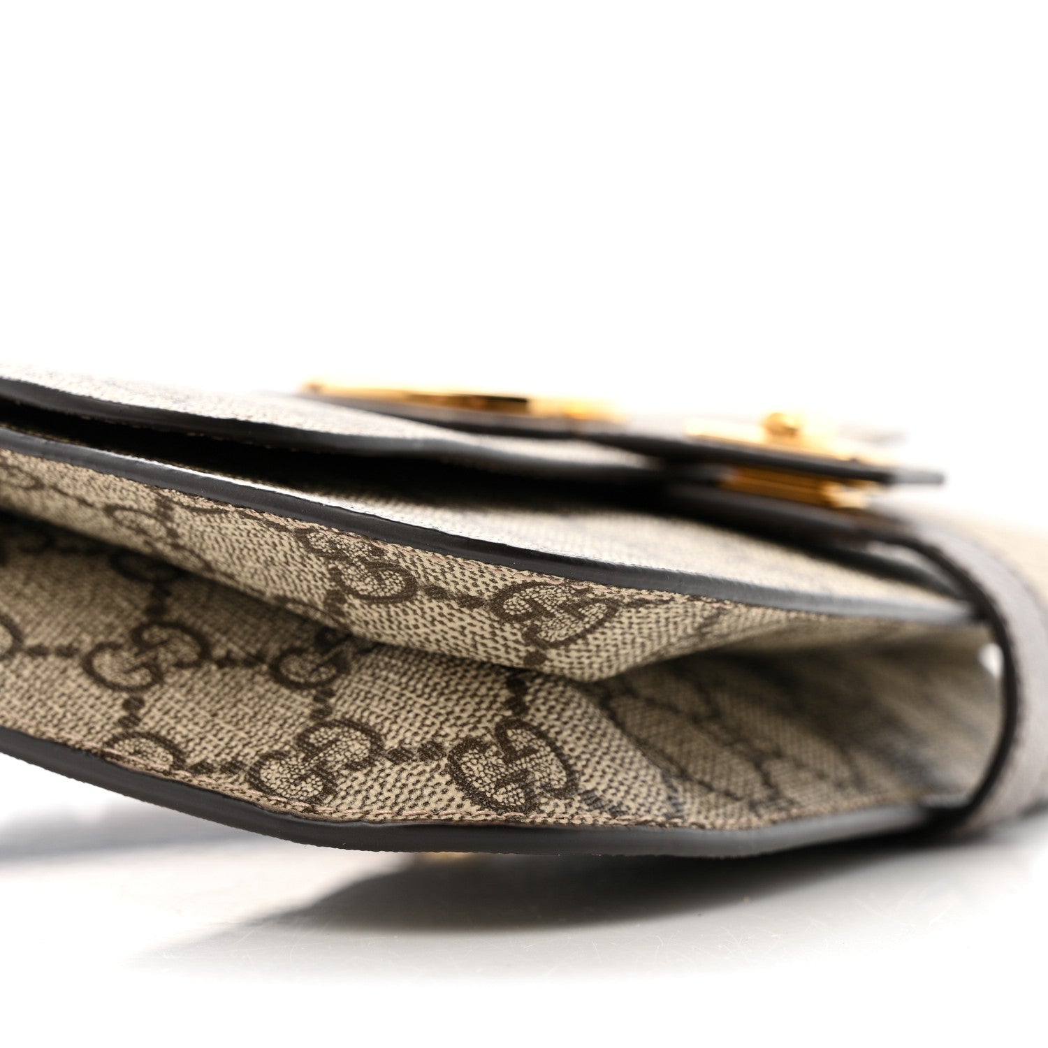 Gucci GG Supreme Monogram Textured Dollar Calfskin Blondie Belt Bag Beige Ebony New Acero 9 of 12