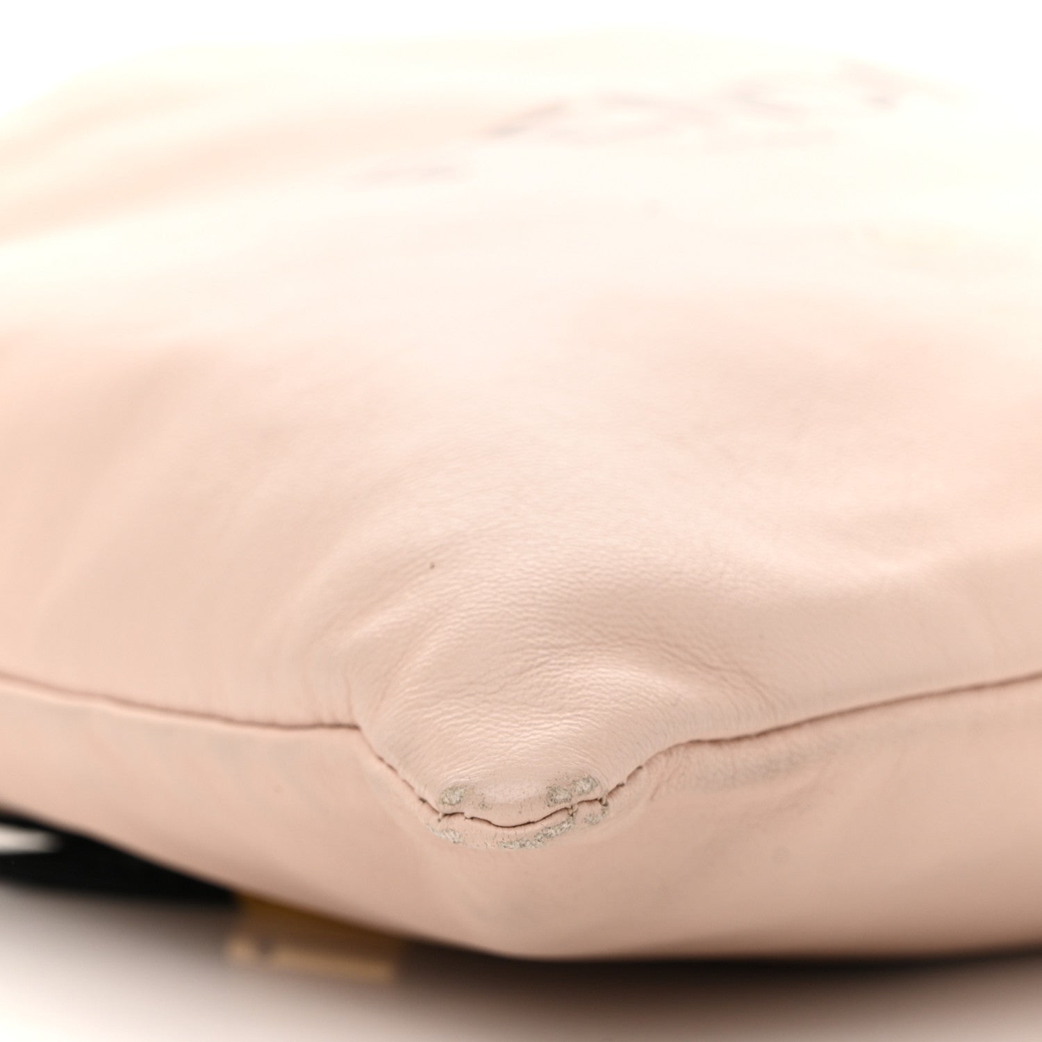 Fendi Soft Nappa Logo Small Drawstring Pouch Bag Rosa Quarzo Black 9 of 12