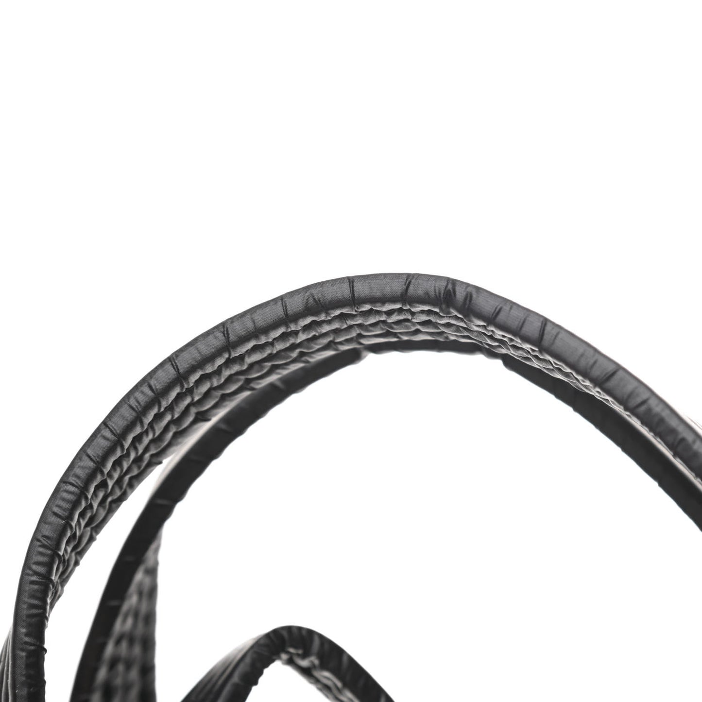 Nylon Medium Puff Shopping Bag Black