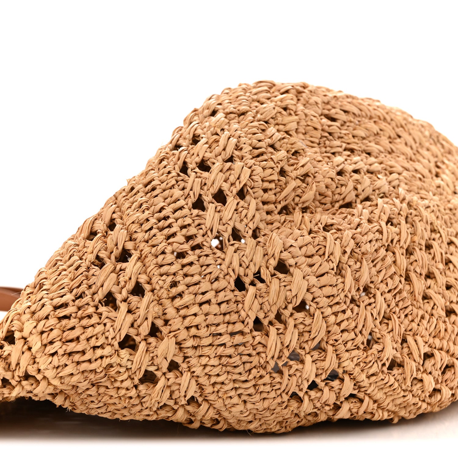 Saint Laurent Raffia Calfskin Small Panier Tote Naturel Brick 9 of 13