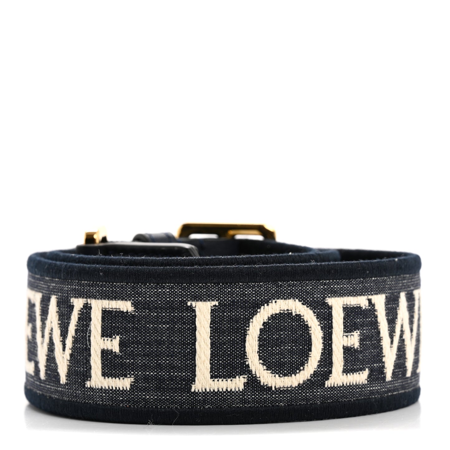 Calfskin Jacquard Anagram Strap Deep Navy