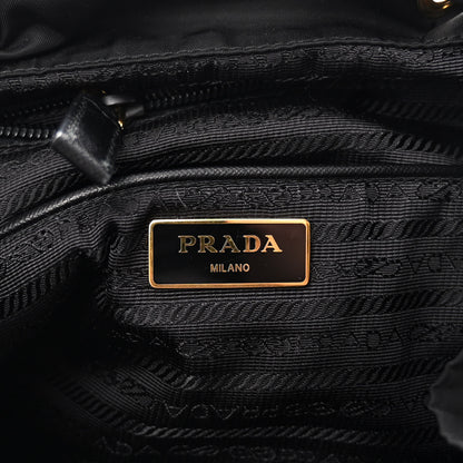 Prada Tessuto Nylon Saffiano Robot Backpack Black Mimosa 6 of 9