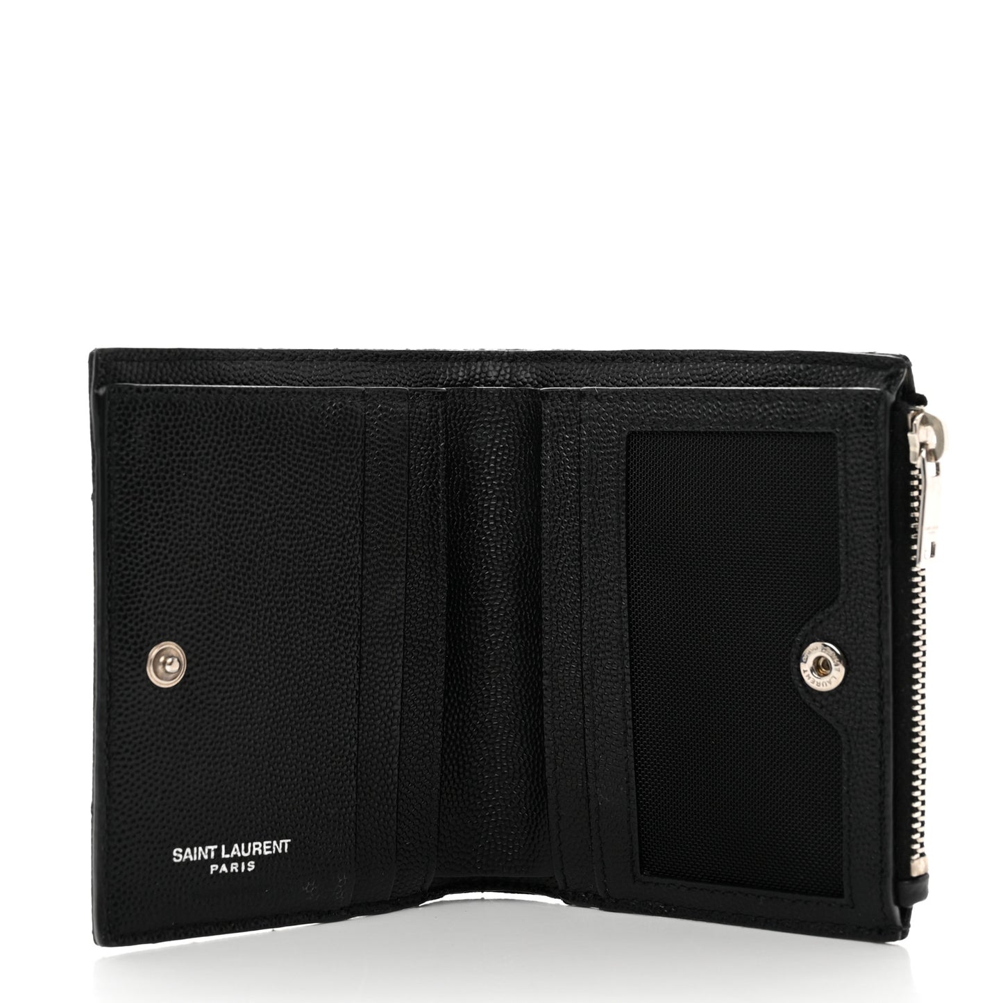 Grain De Poudre Matelasse Chevron Monogram Zipped Card Case Black