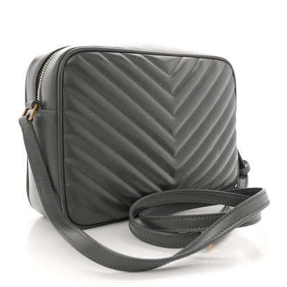 Saint Laurent Calfskin Matelasse Monogram Lou Camera Bag Storm 3 of 12