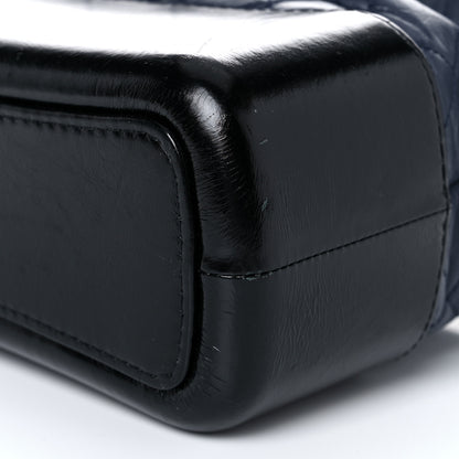 Chanel Aged Calfskin Quilted Medium Gabrielle Hobo Navy Black 10 of 15