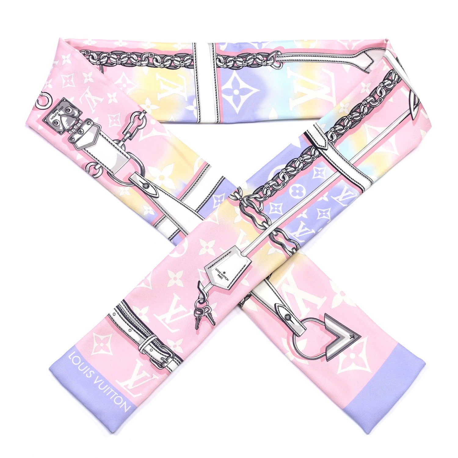 Louis Vuitton Silk Monogram Escale Confidential Bandeau Pink 2 of 6