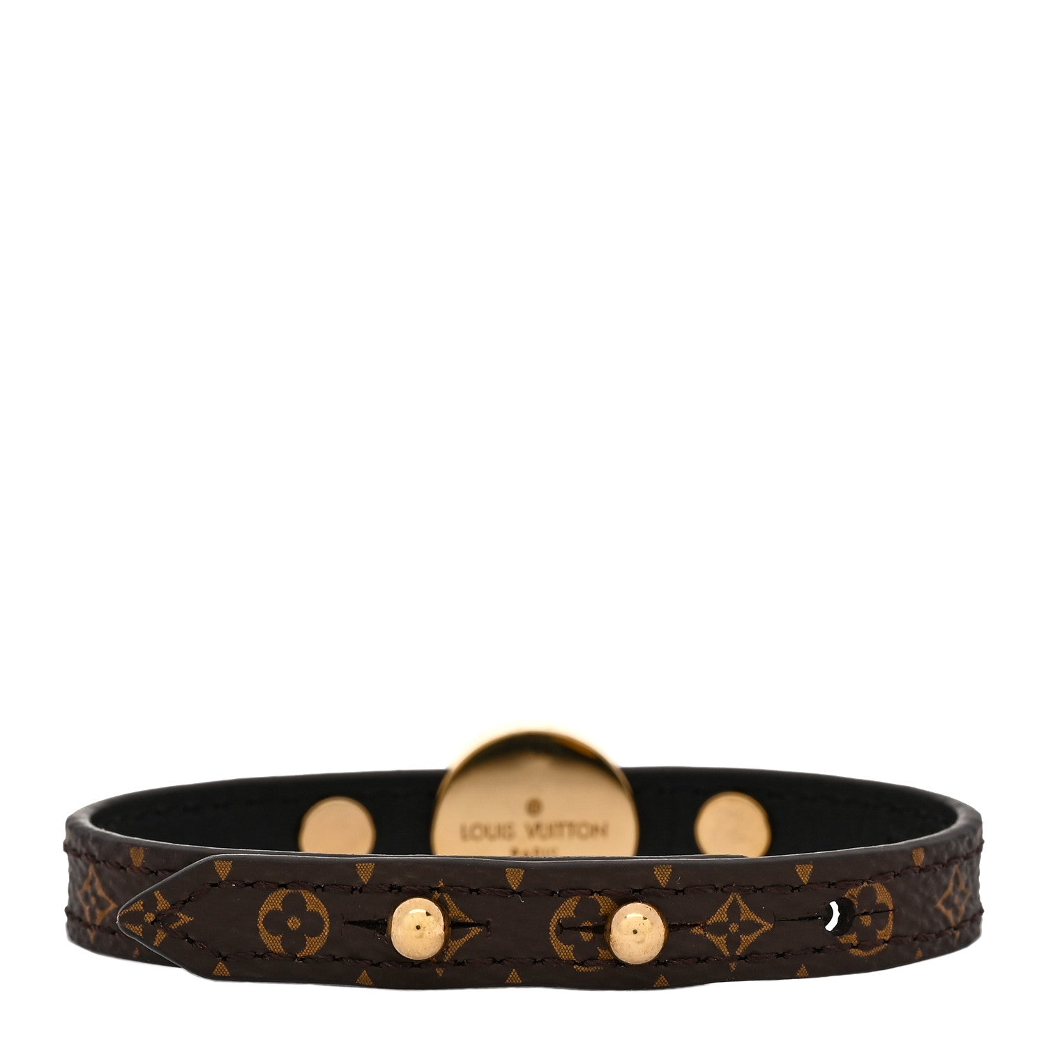 Louis Vuitton Monogram LV Circle Reversible Bracelet 17 Black 2 of 4