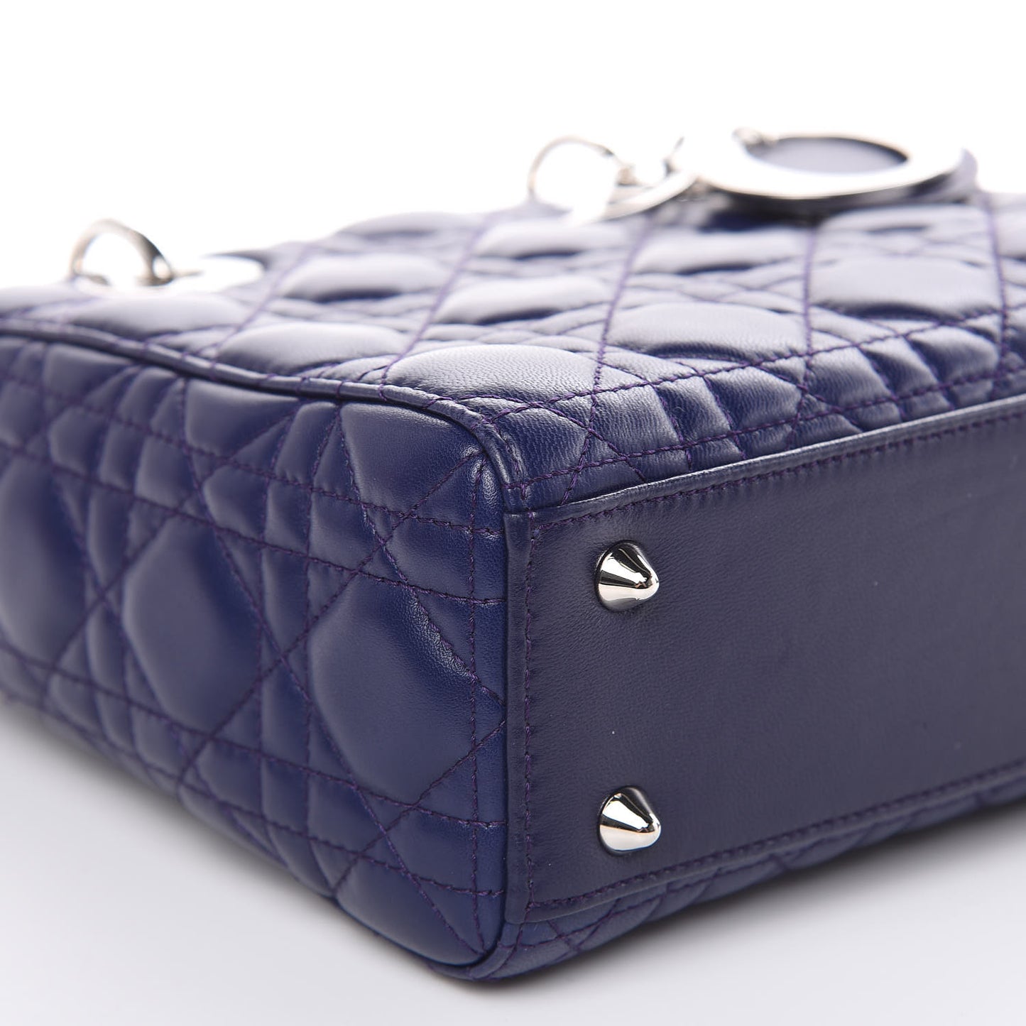 Lambskin Cannage Small Lucky Badges My Lady Dior Navy
