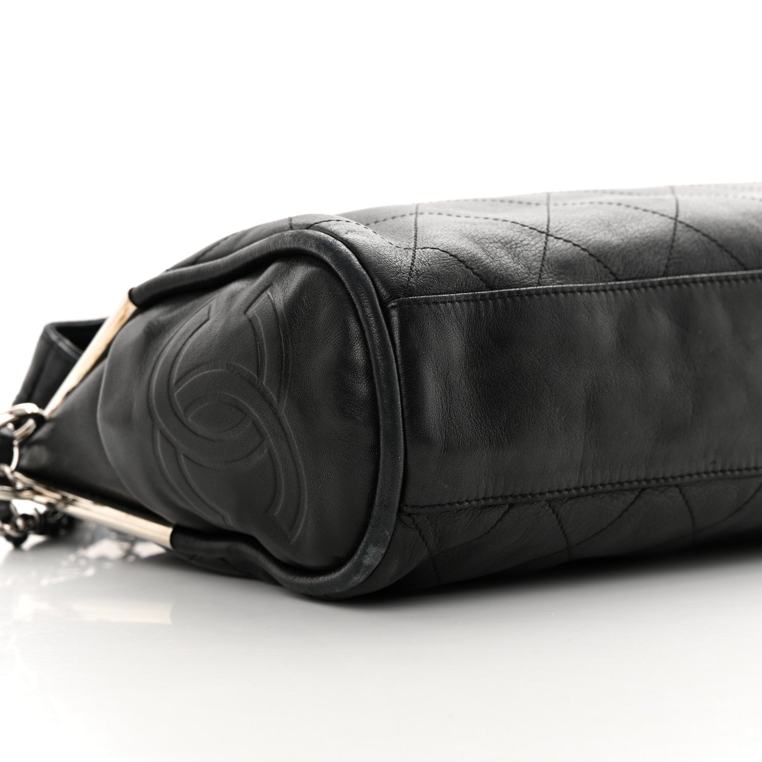 Chanel Lambskin Stitched Medium Ultimate Soft Tote Black 9 of 12