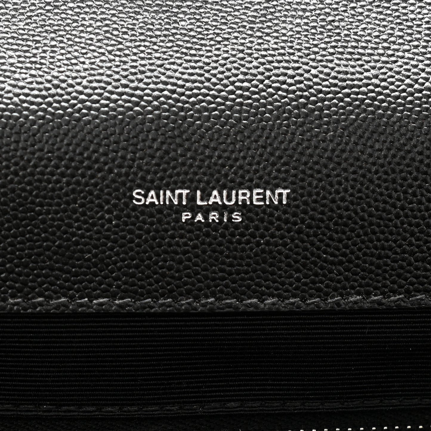 Grain De Poudre Textured Mixed Matelasse Large Triquilt Monogram Satchel Black