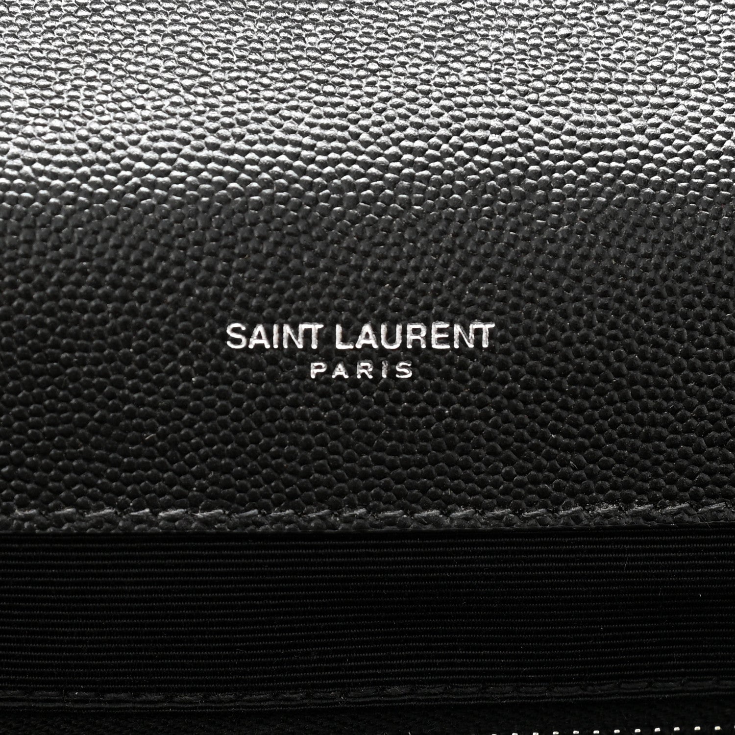 Saint Laurent Grain De Poudre Textured Mixed Matelasse Large Triquilt Monogram Satchel Black 6 of 11