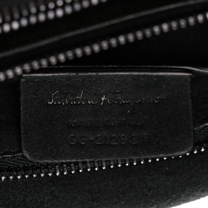 Salvatore Ferragamo Suede Crystal Embellished Small Viva Bow Shoulder Bag Black 8 of 11