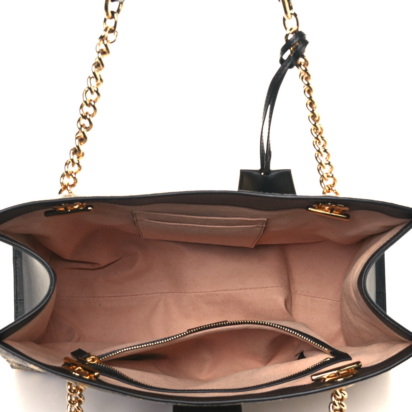 GG Supreme Monogram Bees Medium Padlock Tote Beige Oro Black