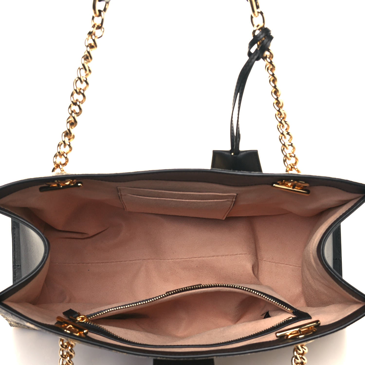 Gucci GG Supreme Monogram Bees Medium Padlock Tote Beige Oro Black 5 of 16