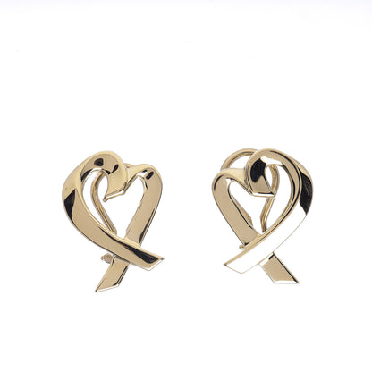 Tiffany 18K Yellow Gold Medium Paloma Picasso Loving Heart Clip-On Earrings 1 of 4