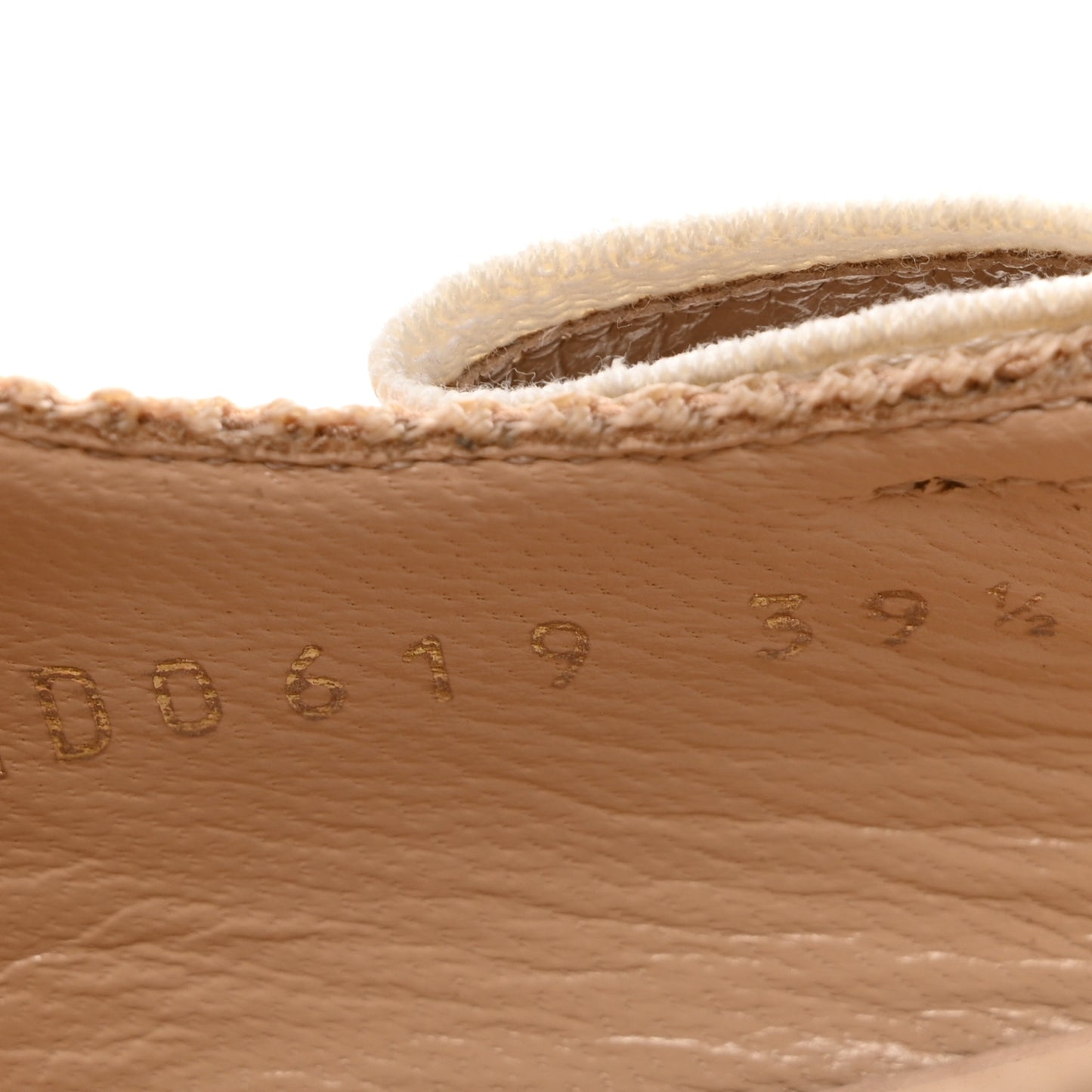 Technical Canvas Ribbon J'Adior Slingback 100mm Pumps 39.5 Powder Nude