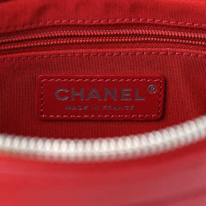 Chanel Lambskin Chevron Quilted Small Promenade Camera Dark Red 8 of 9