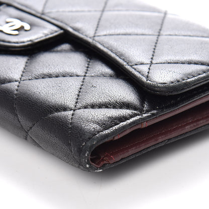 Chanel Lambskin Quilted Large Flap Wallet Black 6 of 10