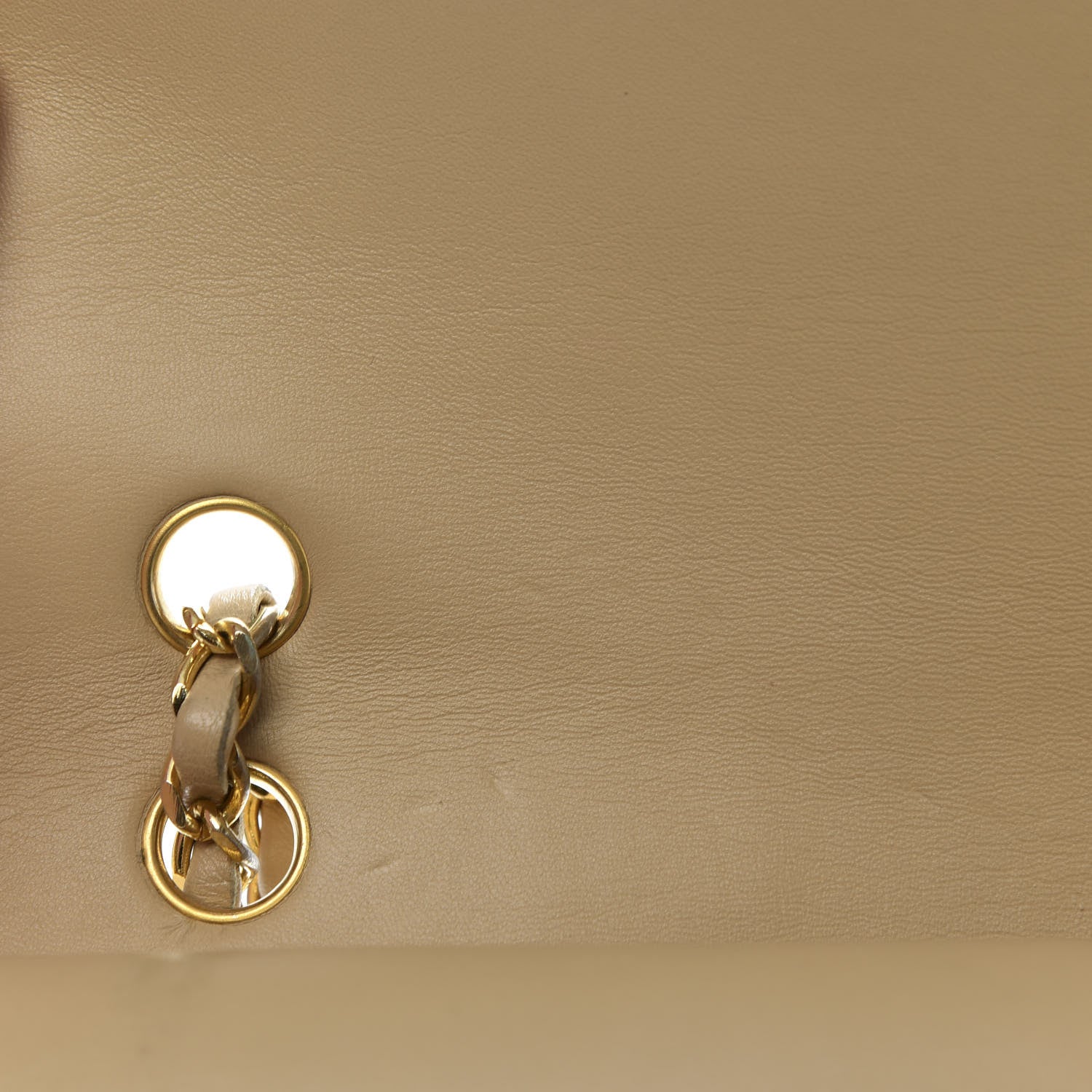 Chanel Lambskin Quilted Medium Double Flap Beige 13 of 14
