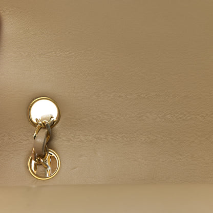 Chanel Lambskin Quilted Medium Double Flap Beige 13 of 14