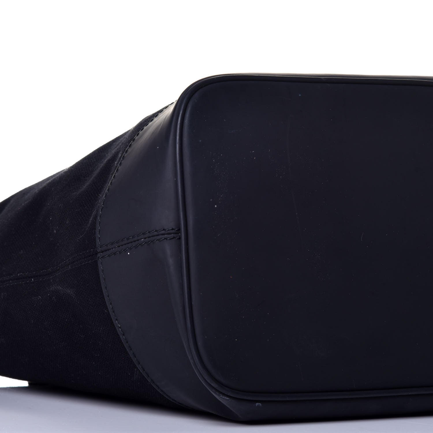 Balenciaga Rubber Calfskin Canvas Navy Tote Black 7 of 9