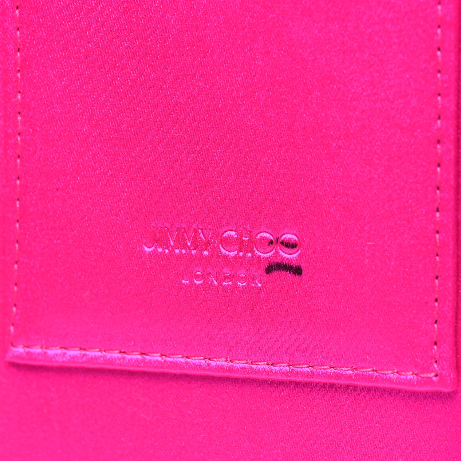 Jimmy Choo Satin Crystal Clemmie Clutch Fuchsia 6 of 10