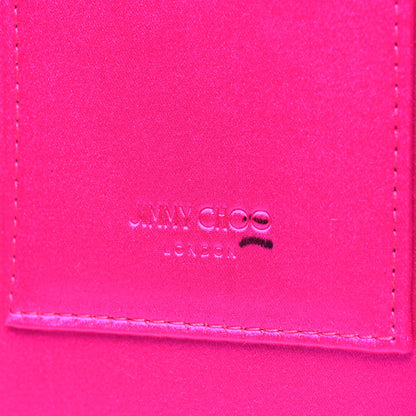 Jimmy Choo Satin Crystal Clemmie Clutch Fuchsia 6 of 10