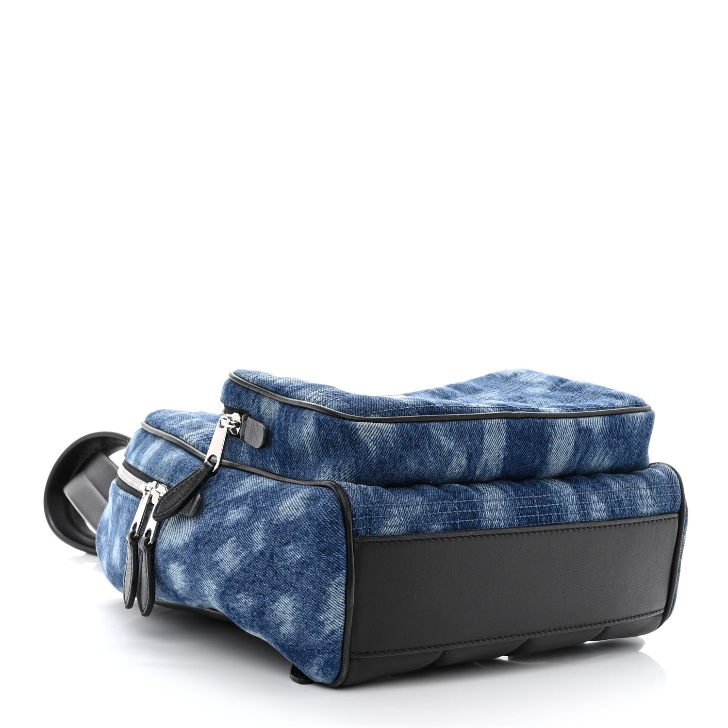 Burberry Denim Quilted Deer Print Backpack Blue 4 of 10