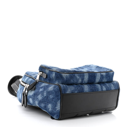 Burberry Denim Quilted Deer Print Backpack Blue 4 of 10