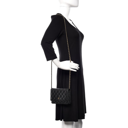 Chanel Caviar Quilted Wallet On Chain WOC Black 2 of 12