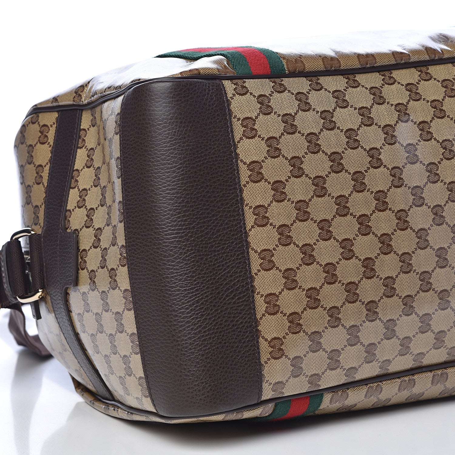 Gucci Crystal Monogram Web Large Carry On Duffle Bag Brown 10 of 11