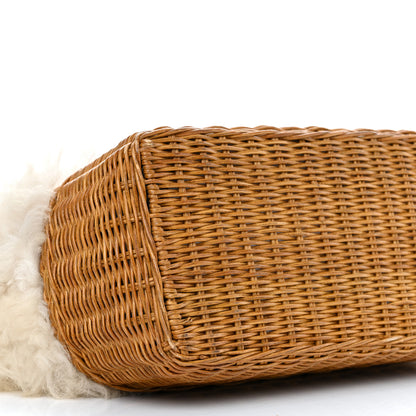 Miu Miu Montone Midolli Basket Bag White Miel 9 of 17