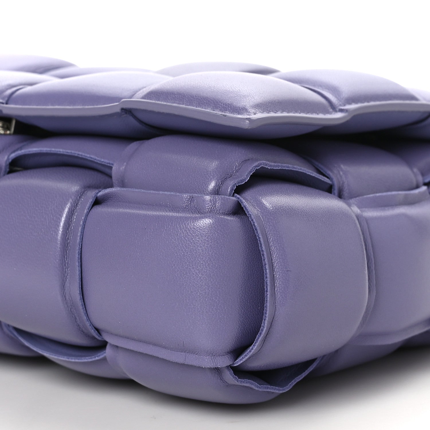 Bottega Veneta Lambskin Maxi Intreccio Padded Chain Cassette Crossbody Bag Lavender 8 of 8