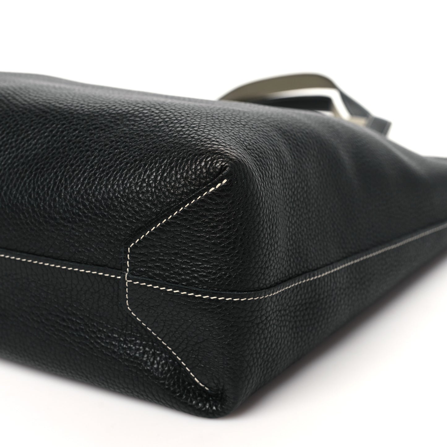 Taurillon Clemence Double Sens Reversible Tote 36 Sauge  Black