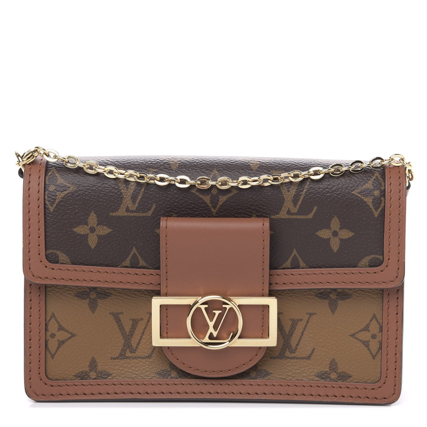 Reverse Monogram Dauphine Chain Wallet