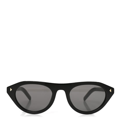 Prada Acetate Iconic Metal Plaque Sunglasses SPR B15 Black 2 of 6