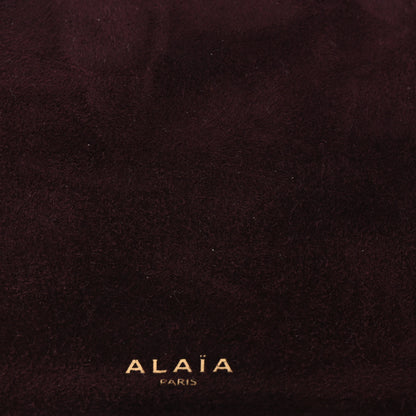 Alaia Suede Goatskin Teckel Clutch Rouge Grenat 8 of 11