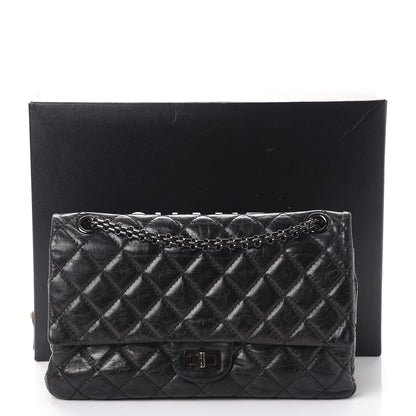 Chanel Metallic Aged Calfskin 2.55 Reissue 226 Flap So Black 10 of 10