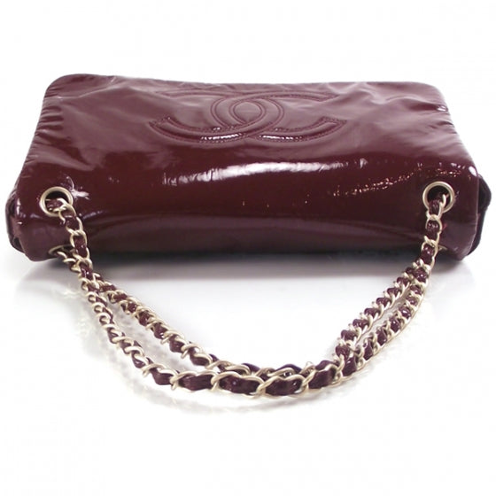 Chanel Vinyl Classic Flap Bag Bordeaux 5 of 11