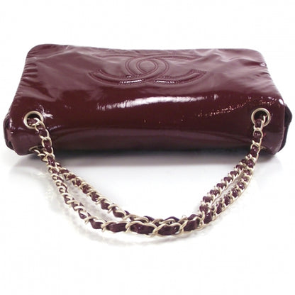 Chanel Vinyl Classic Flap Bag Bordeaux 5 of 11