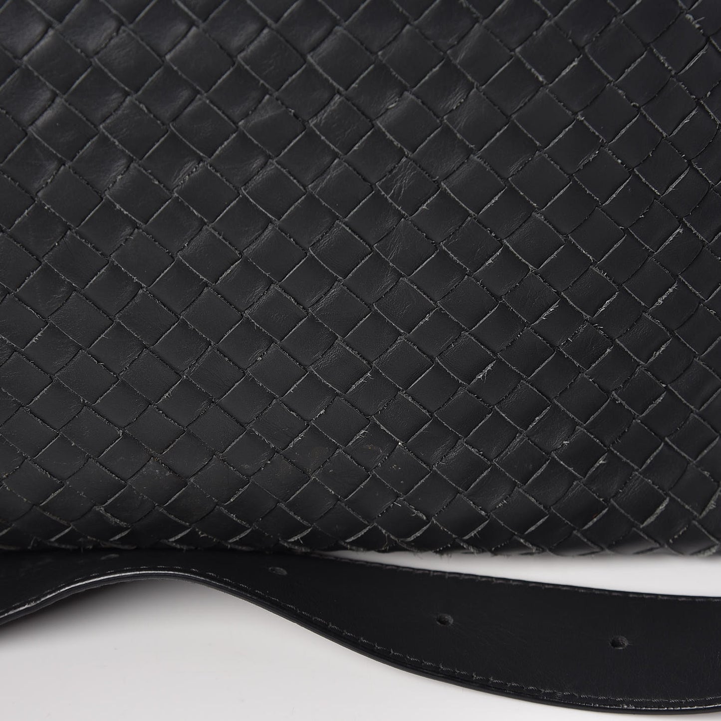 Nappa Intrecciato Messenger Bag Ferro Gray