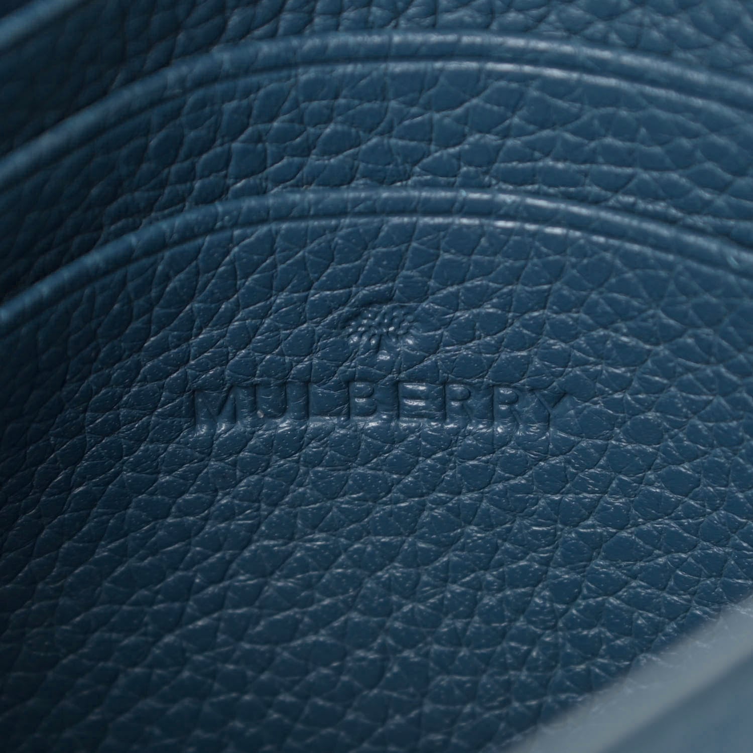 Mulberry Small Classic Grain Calfskin Mini Lily Steel Blue 6 of 14