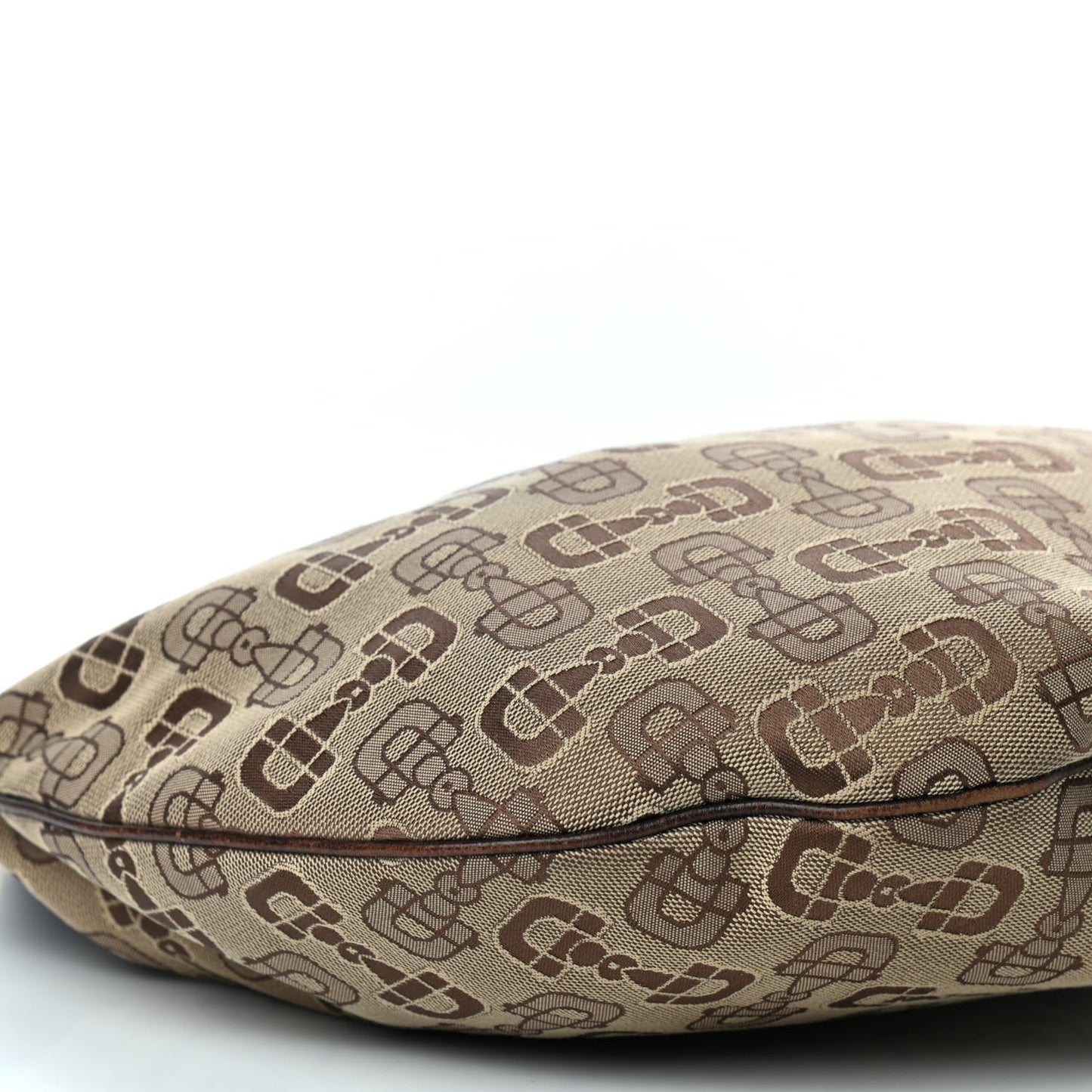 Canvas Horsebit Glam Hobo Dark Brown