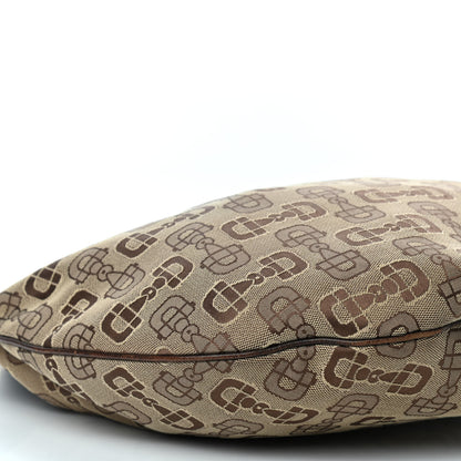Gucci Canvas Horsebit Glam Hobo Dark Brown 8 of 10