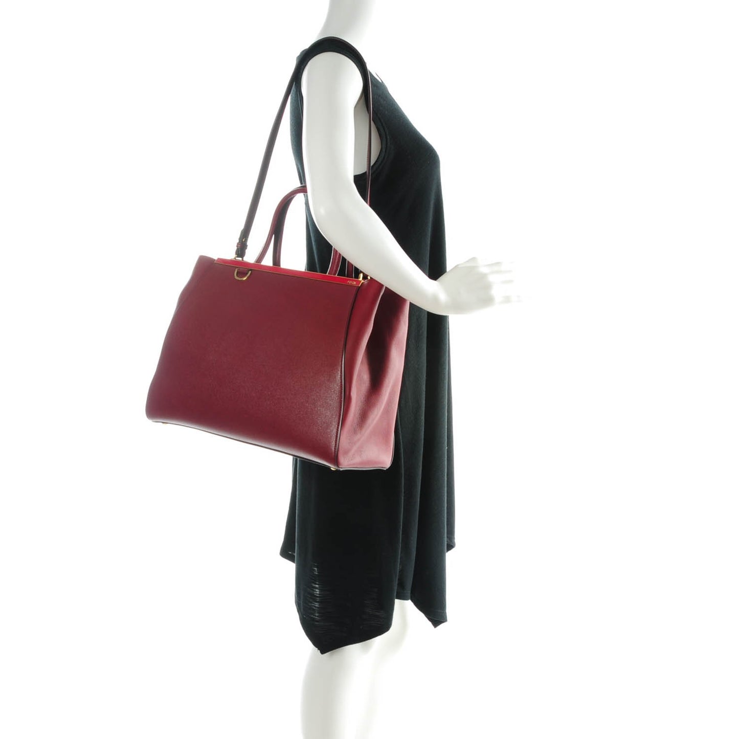 Vitello Elite Regular 2Jours Tote Rosso Scuro Ciliegia