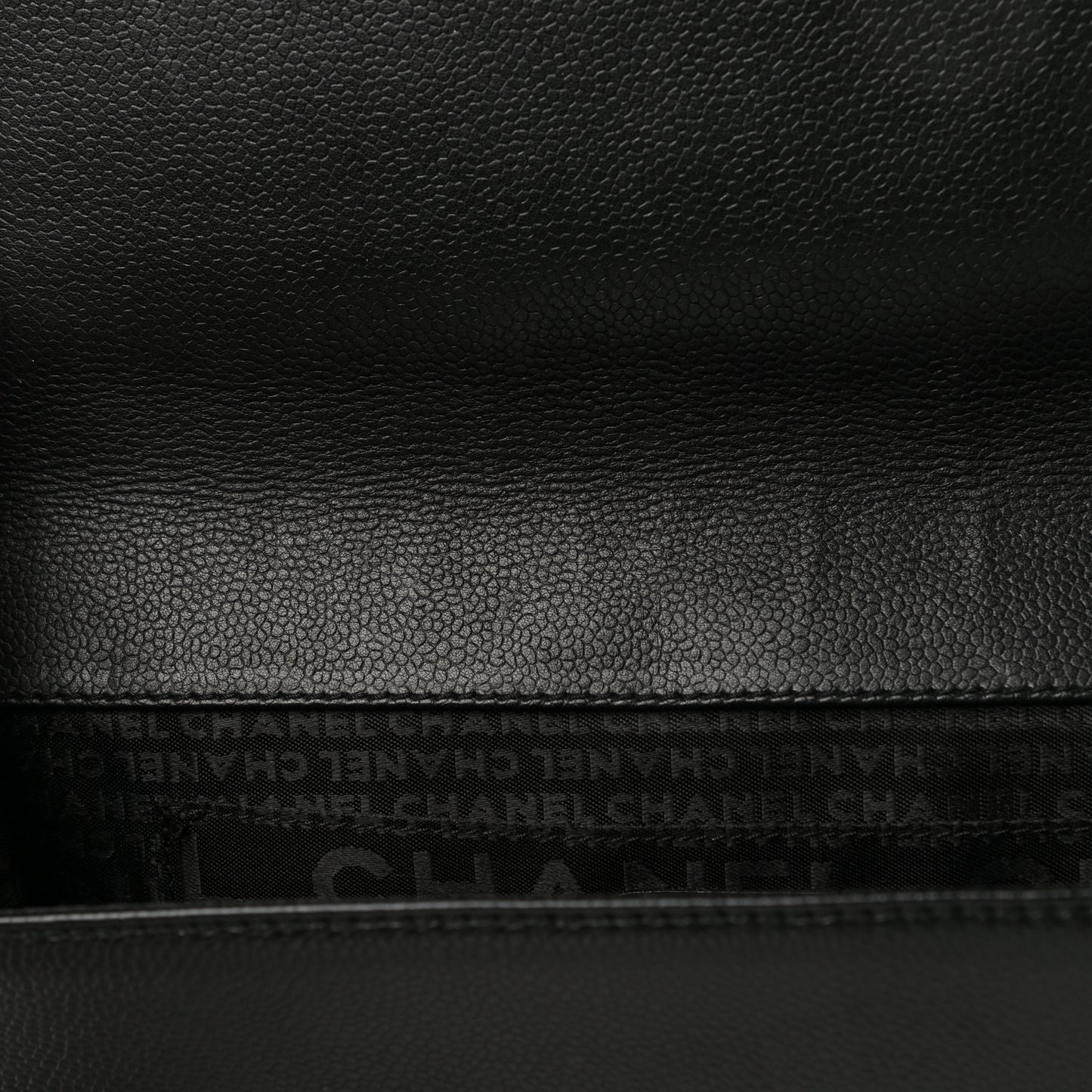 Caviar Double Pocket Flap Bag Black