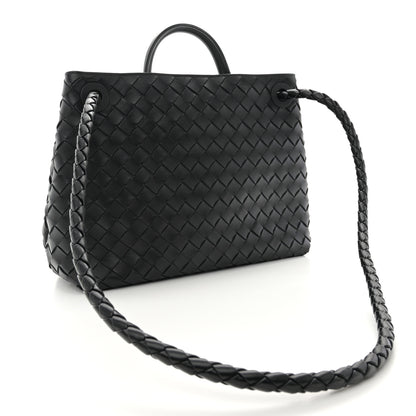 Bottega Veneta Nappa Intrecciato Medium Andiamo Shoulder Bag Black 3 of 9